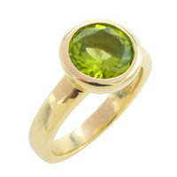 14 carat gold peridot ring-Vintage Rings-The Antique Ring Shop
