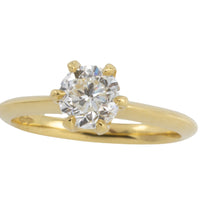 One carat diamond solitaire in 18 carat gold-engagement rings-The Antique Ring Shop