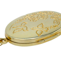 Vintage photo locket in 14 carat gold-Pendants-The Antique Ring Shop