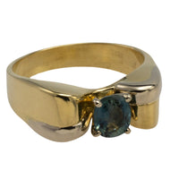 Vintage 18 carat gold ring with sapphire-vintage rings-The Antique Ring Shop