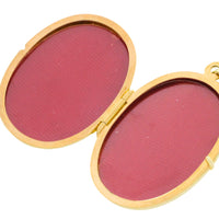 Vintage photo locket in 14 carat gold-Pendants-The Antique Ring Shop