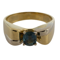 Vintage 18 carat gold ring with sapphire-vintage rings-The Antique Ring Shop