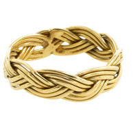 Vintage 14 carat gold interwoven band-wedding rings-The Antique Ring Shop