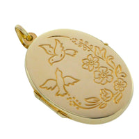 Vintage photo locket in 14 carat gold-Pendants-The Antique Ring Shop