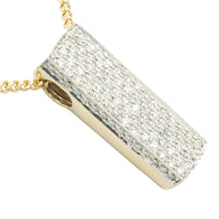 14 carat gold pendant pave set with diamonds-Pendants-The Antique Ring Shop