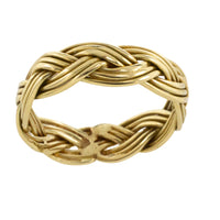 Vintage 14 carat gold interwoven band-wedding rings-The Antique Ring Shop