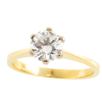 Vintage .85 carat brilliant cut diamond solitaire ring-engagement rings-The Antique Ring Shop