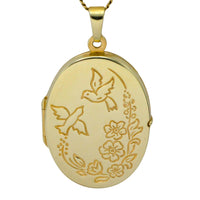 Vintage photo locket in 14 carat gold-Pendants-The Antique Ring Shop
