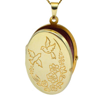 Vintage photo locket in 14 carat gold-Pendants-The Antique Ring Shop