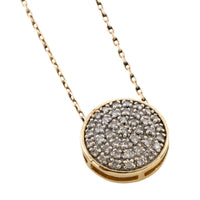 Diamond pendant in yellow and white gold