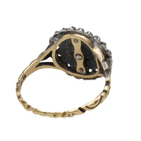 Klassieke roosdiamanten cluster ring in goud en zilver