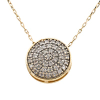 Diamond pendant in yellow and white gold