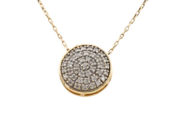 Diamond pendant in yellow and white gold