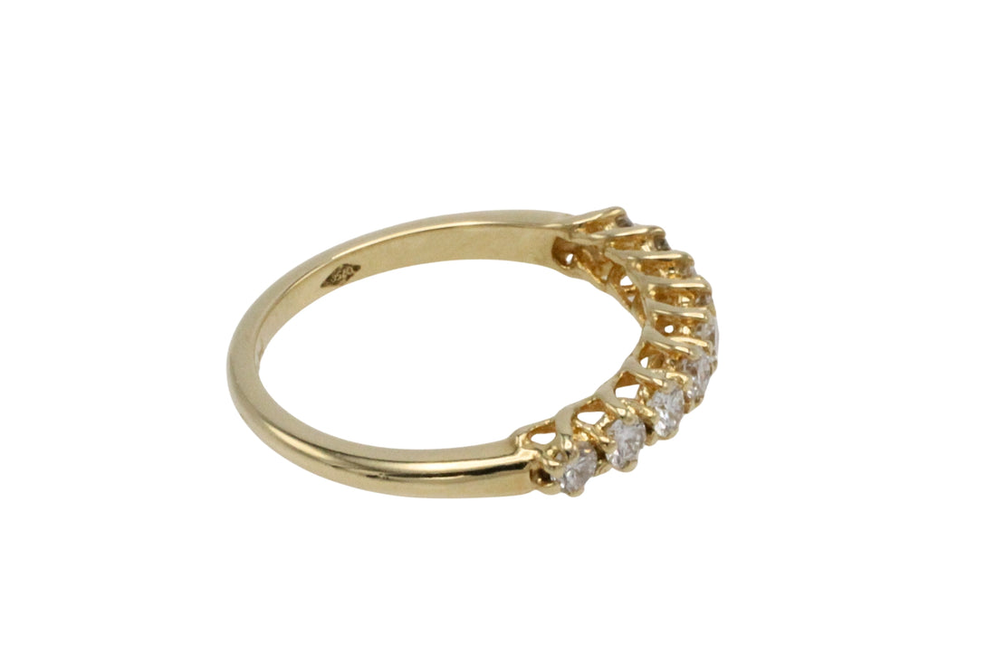 Diamond half eternity band in 18 carat gold-Vintage Rings-The Antique Ring Shop