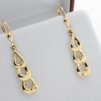 Pendant earrings with diamond-Earrings-The Antique Ring Shop