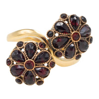 Vintage Toi et Moi garnet ring-Vintage Rings-The Antique Ring Shop