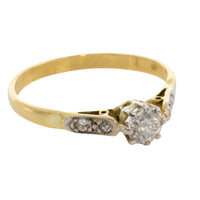Vintage diamond ring in 18 carat gold-engagement rings-The Antique Ring Shop