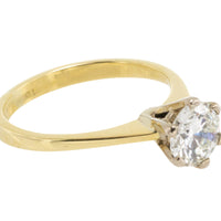 Vintage .85 carat brilliant cut diamond solitaire ring-engagement rings-The Antique Ring Shop