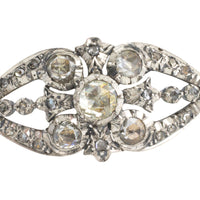 Rose diamond bracelet in silver and 14 carat gold-Bracelets-The Antique Ring Shop