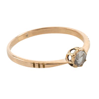 Rose diamond solitaire ring in 14 carat gold-Antique rings-The Antique Ring Shop