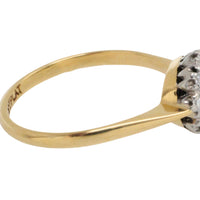 Sapphire and diamond ring in gold and platinum-engagement rings-The Antique Ring Shop