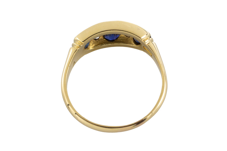 Sapphire and diamond ring from 1898-engagement rings-The Antique Ring Shop