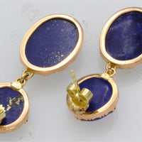 Lapiz pendant earring in 14 carat gold-Earrings-The Antique Ring Shop
