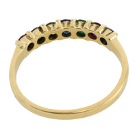 Multi gem and diamond ring in 18 carat gold-engagement rings-The Antique Ring Shop