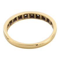 Vintage 18 carat gold band with diamonds-wedding rings-The Antique Ring Shop