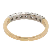 Seven stone diamond ring in 14 carat gold-Vintage Rings-The Antique Ring Shop