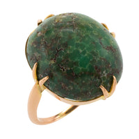 Cabochon turquoise ring in 18 carat gold-Antique rings-The Antique Ring Shop