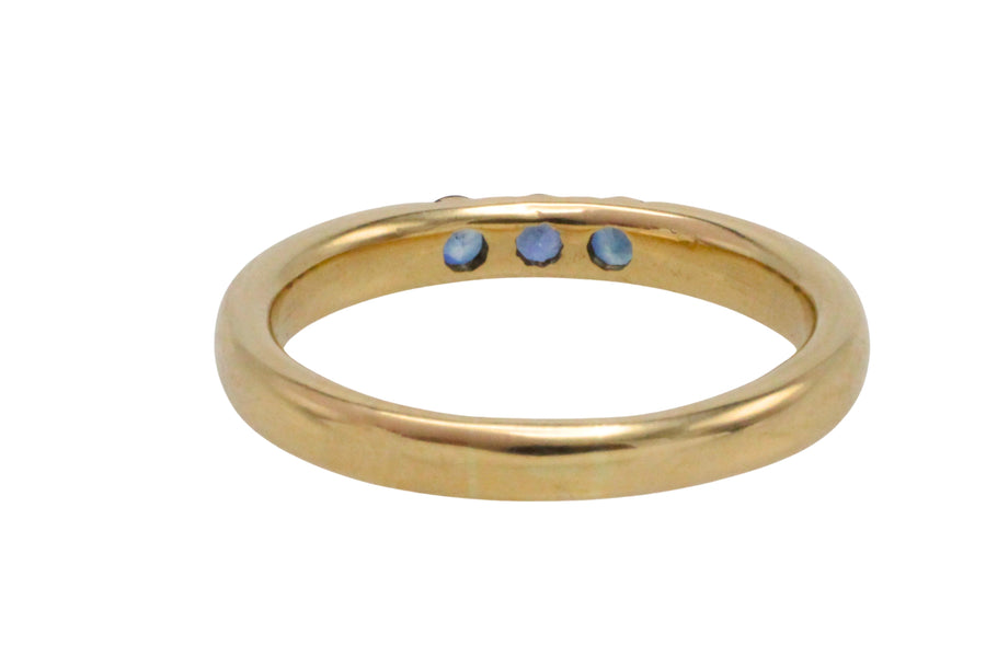 14 carat gold ring with sapphires-wedding rings-The Antique Ring Shop