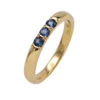 14 carat gold ring with sapphires-wedding rings-The Antique Ring Shop