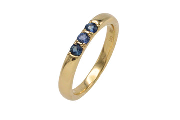 14 carat gold ring with sapphires-wedding rings-The Antique Ring Shop