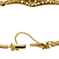 Edwardian link bracelet with old cut and rose cut diamonds-Bracelets-The Antique Ring Shop