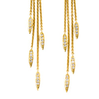 18 carat gold pendant earrings with diamonds-Earrings-The Antique Ring Shop