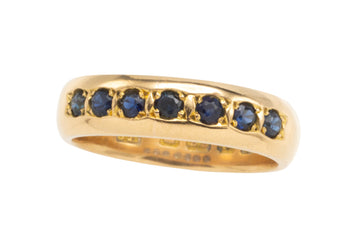 22 carat gold sapphire ring from 1919-wedding rings-The Antique Ring Shop
