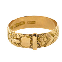 Late Victorian buckle ring in 18 carat gold from 1901-Antique rings-The Antique Ring Shop