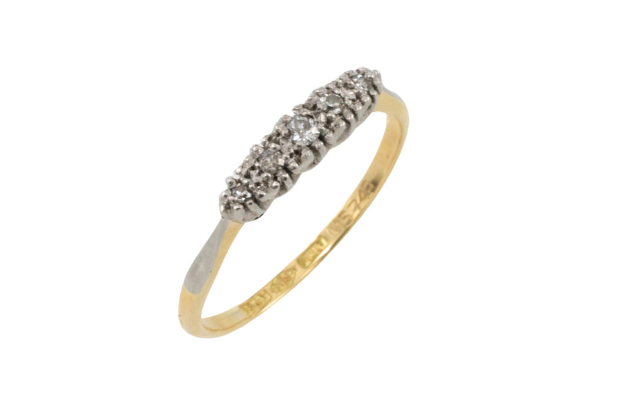 Vintage platinum and gold diamond ring-Vintage Rings-The Antique Ring Shop