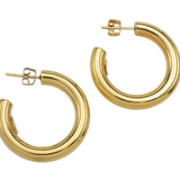 18 carat gold hoop earrings-Earrings-The Antique Ring Shop