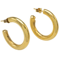 18 carat gold hoop earrings-Earrings-The Antique Ring Shop