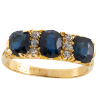 Edwardian sapphire and diamond ring-Antique rings-The Antique Ring Shop