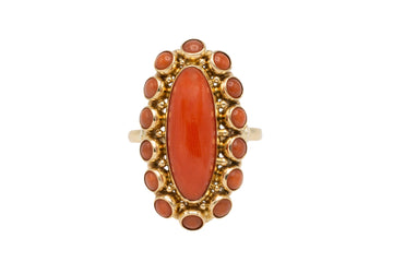 Vintage cabochon cluster ring-Vintage Rings-The Antique Ring Shop