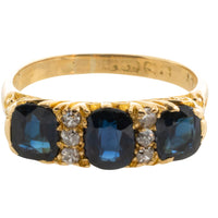 Edwardian sapphire and diamond ring-Antique rings-The Antique Ring Shop