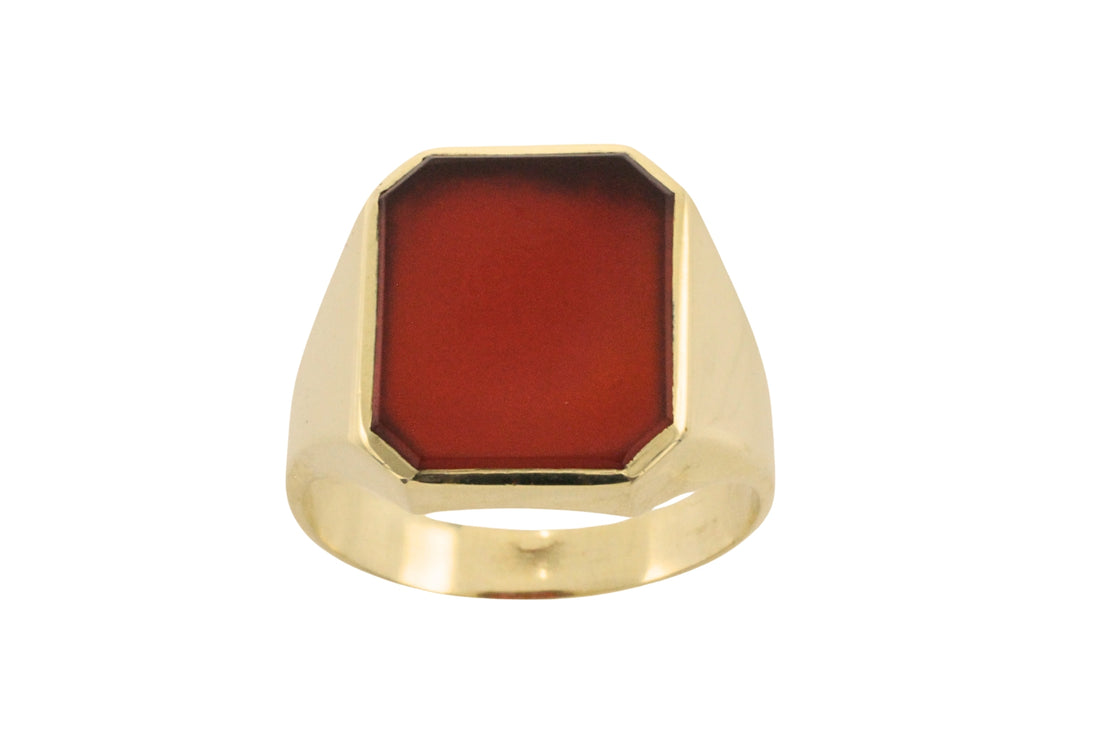 Vintage Dutch carnelian signet ring-The Antique Ring Shop