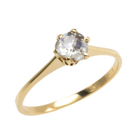 Rose diamond solitaire ring in 14 carat gold-engagement rings-The Antique Ring Shop