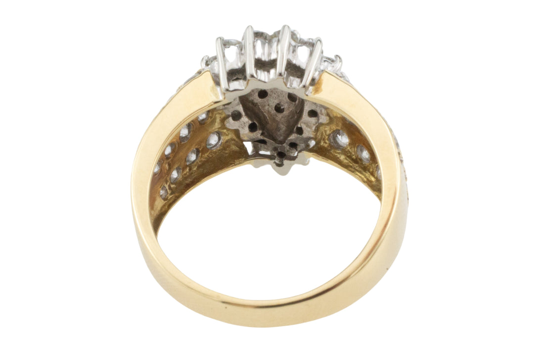 Vintage diamond ring in 18 carat gold-Vintage Rings-The Antique Ring Shop