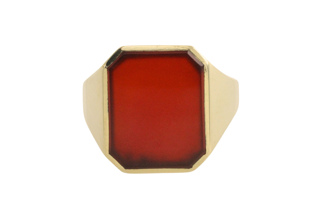 Vintage Dutch carnelian signet ring-The Antique Ring Shop