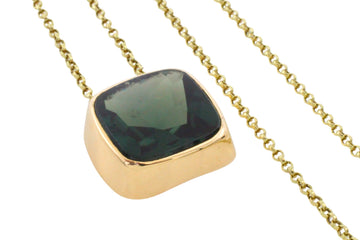 Tourmaline pendant in 14 carat gold