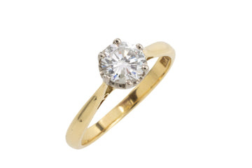 Vintage diamond solitaire ring-engagement rings-The Antique Ring Shop